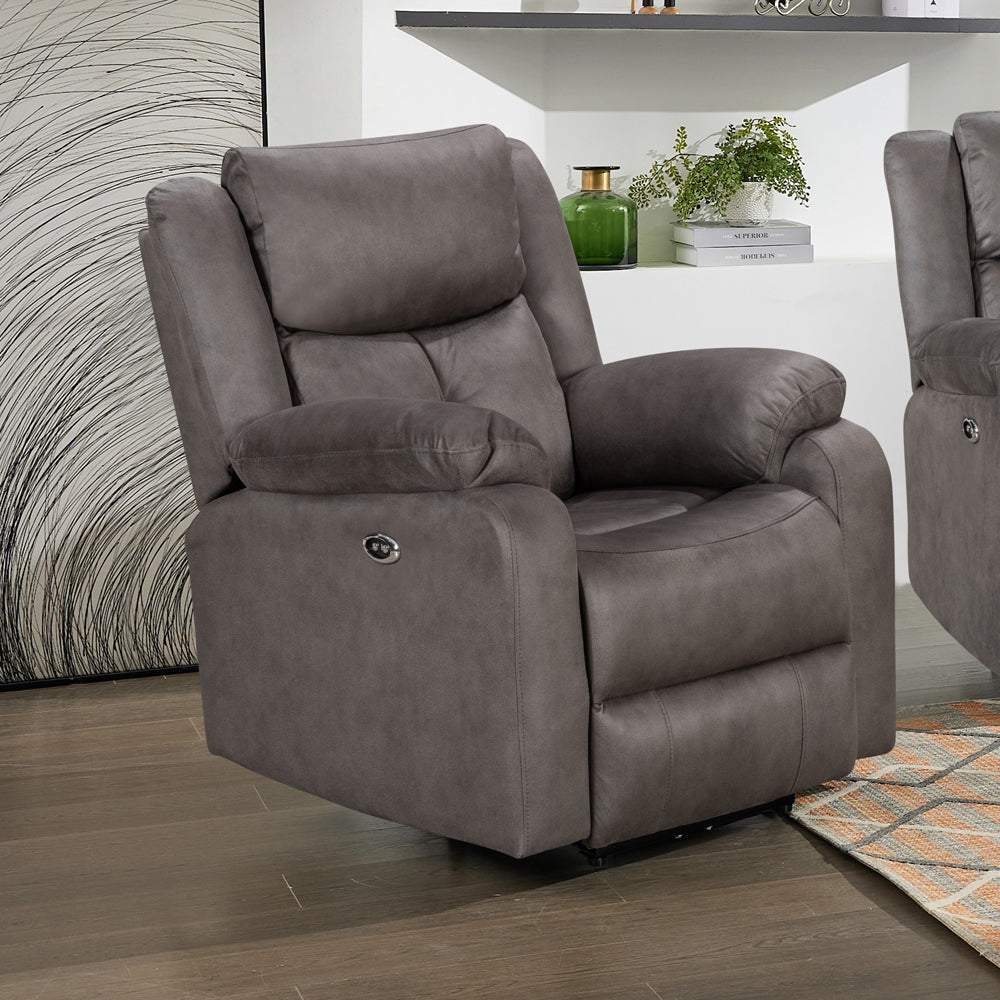 Rome Arm Chair - Electric Recliner - Steel