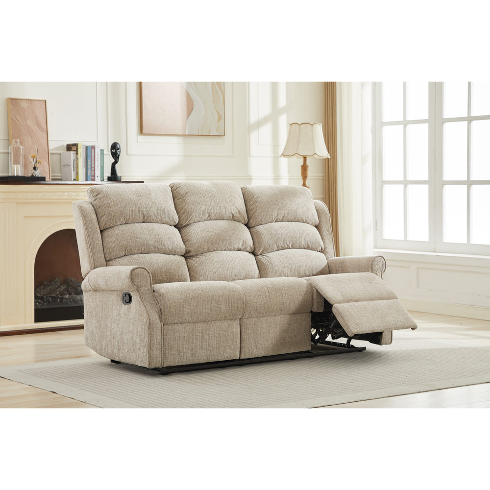 Regency Sofa - 3 Seater Manual Recliner - Rabbit – The Oak Outlet Co.