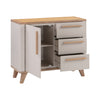 Rimini Washed Oak & Stone Painted - 1 Door Sideboard