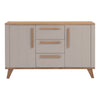 Rimini Washed Oak & Stone Painted - 2 Door Sideboard