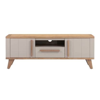 Rimini Washed Oak & Stone Painted - Large TV Unit