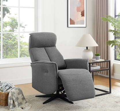 Riya Electric Reclining Accent Chair - Charcoal