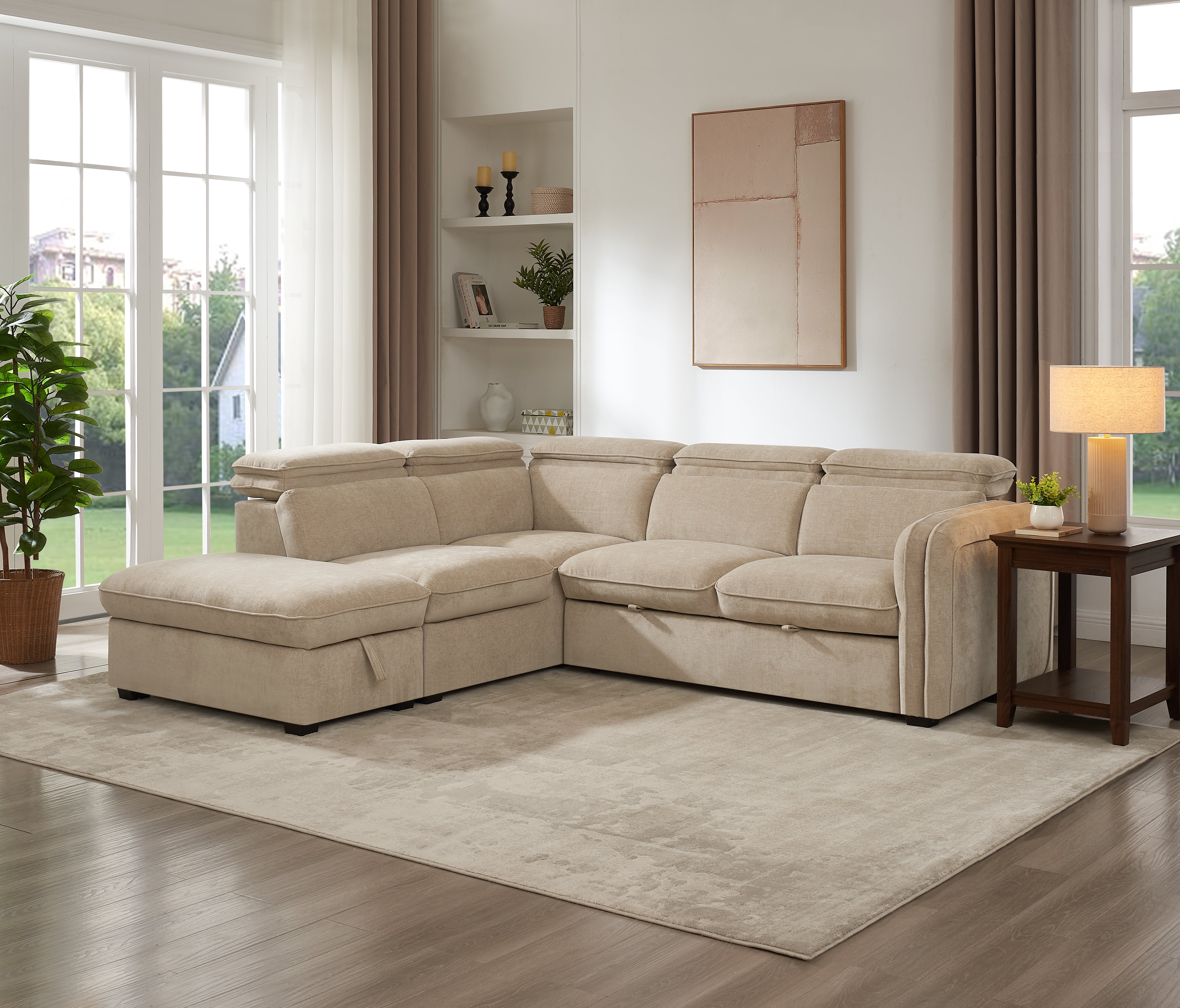 Roscoe Corner Sofa Bed - LHF