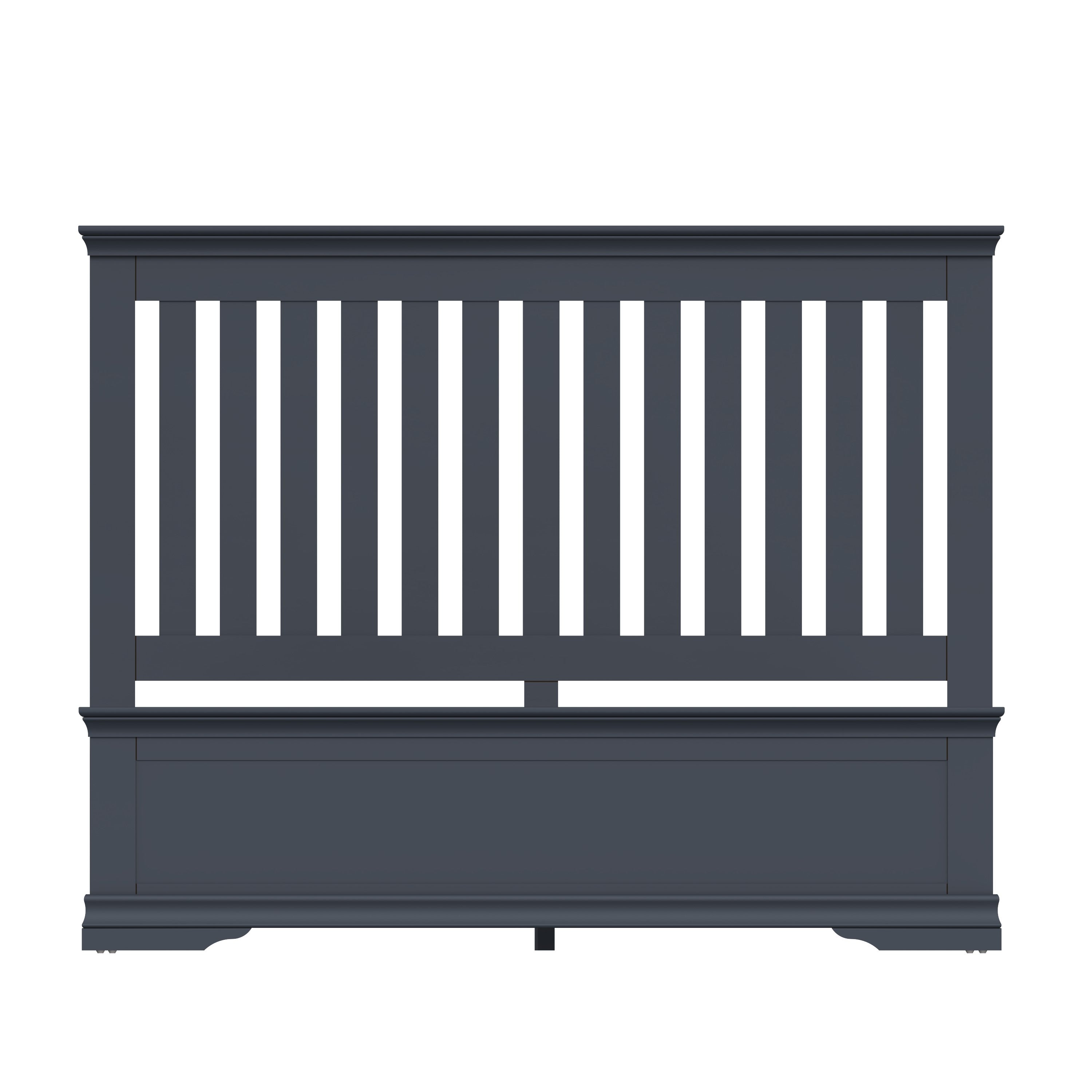 Chantilly Midnight Grey Painted Bed Frame - 5ft Kingsize