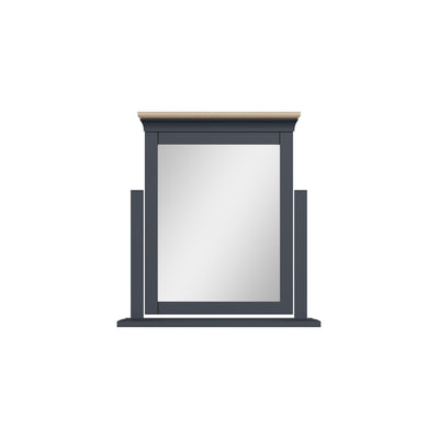 Chantilly Midnight Grey & Oak - Large Dressing Table Mirror