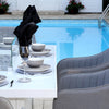 Mambo Santorini Bar Table with Firepit - White with Plain Top