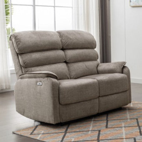 Savoy Sofa - 2 Seater - Electric Recliner - Taupe