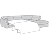 Phoenix Leather Sofa - 2 Corner 1 Sofa Bed With Stool (Standard Mattress)