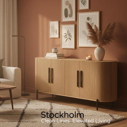 Stockholm Curved Sideboard - 4 Door
