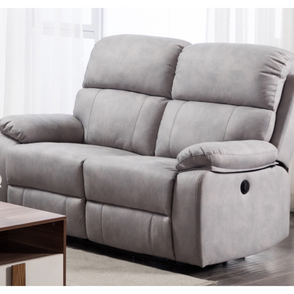 Stretford Sofa - 2 Seater - Electric Recliner - Light Grey