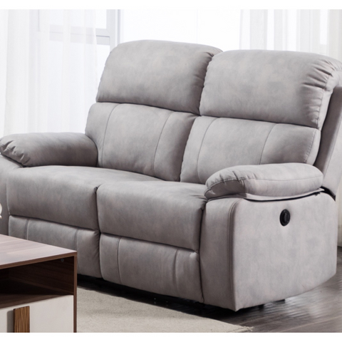 Stretford Sofa - 2 Seater - Electric Recliner - Light Grey