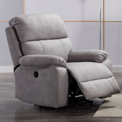 Stretford Sofa - Armchair - Electric Recliner - Light Grey