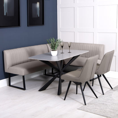 Otto Right Hand Corner Bench - Taupe