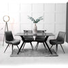 Fordham Industrial Diamond Stitch Dining Chair - Grey