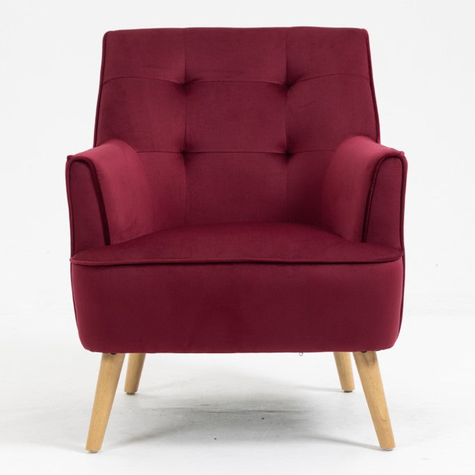 Tara Accent Chair - Dark Crimson
