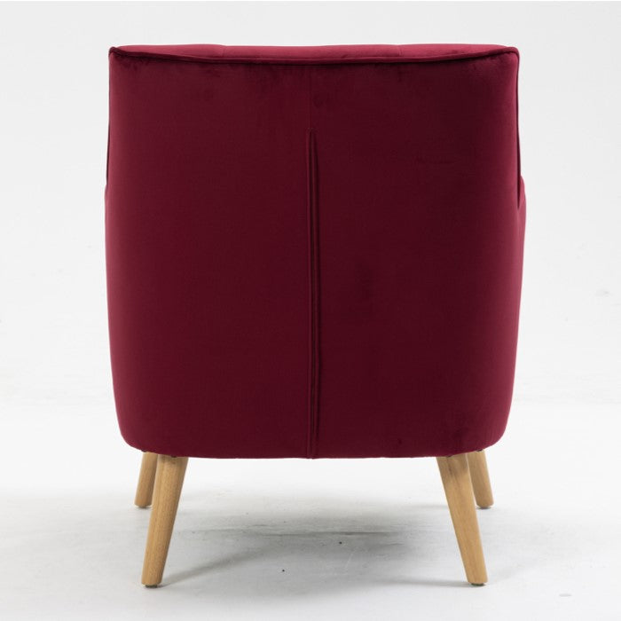Tara Accent Chair - Dark Crimson