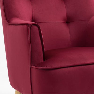 Tara Accent Chair - Dark Crimson