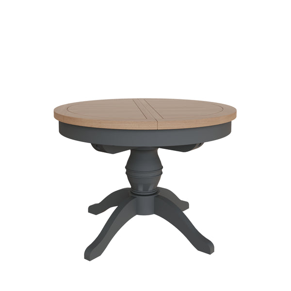 Cotswold Charcoal Painted & Oak - Round Butterfly Extending Table