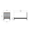 Cotswold Charcoal Painted & Oak Bed - 3ft