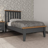 Cotswold Charcoal Painted & Oak Bed - 3ft
