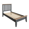 Cotswold Charcoal Painted & Oak Bed - 3ft