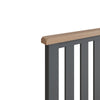 Cotswold Charcoal Painted & Oak Bed - 3ft