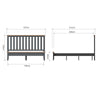 Cotswold Charcoal Painted & Oak Bed - 6ft