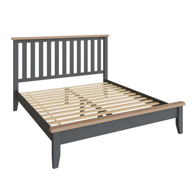 Cotswold Charcoal Painted & Oak Bed - 6ft