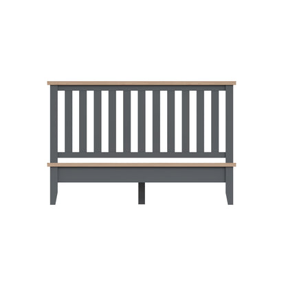 Cotswold Charcoal Painted & Oak Bed - 6ft
