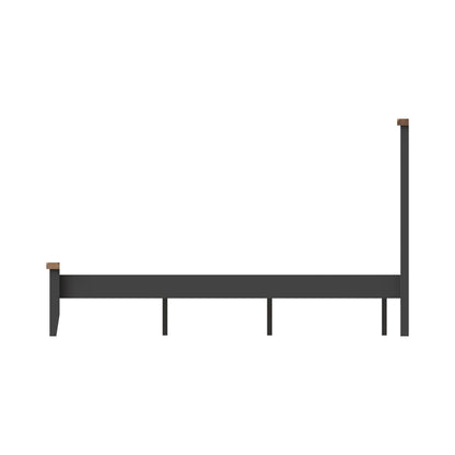Cotswold Charcoal Painted & Oak Bed - 6ft