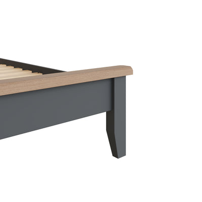 Cotswold Charcoal Painted & Oak Bed - 6ft