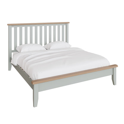 Cotswold Grey Painted & Oak Bed - 6ft