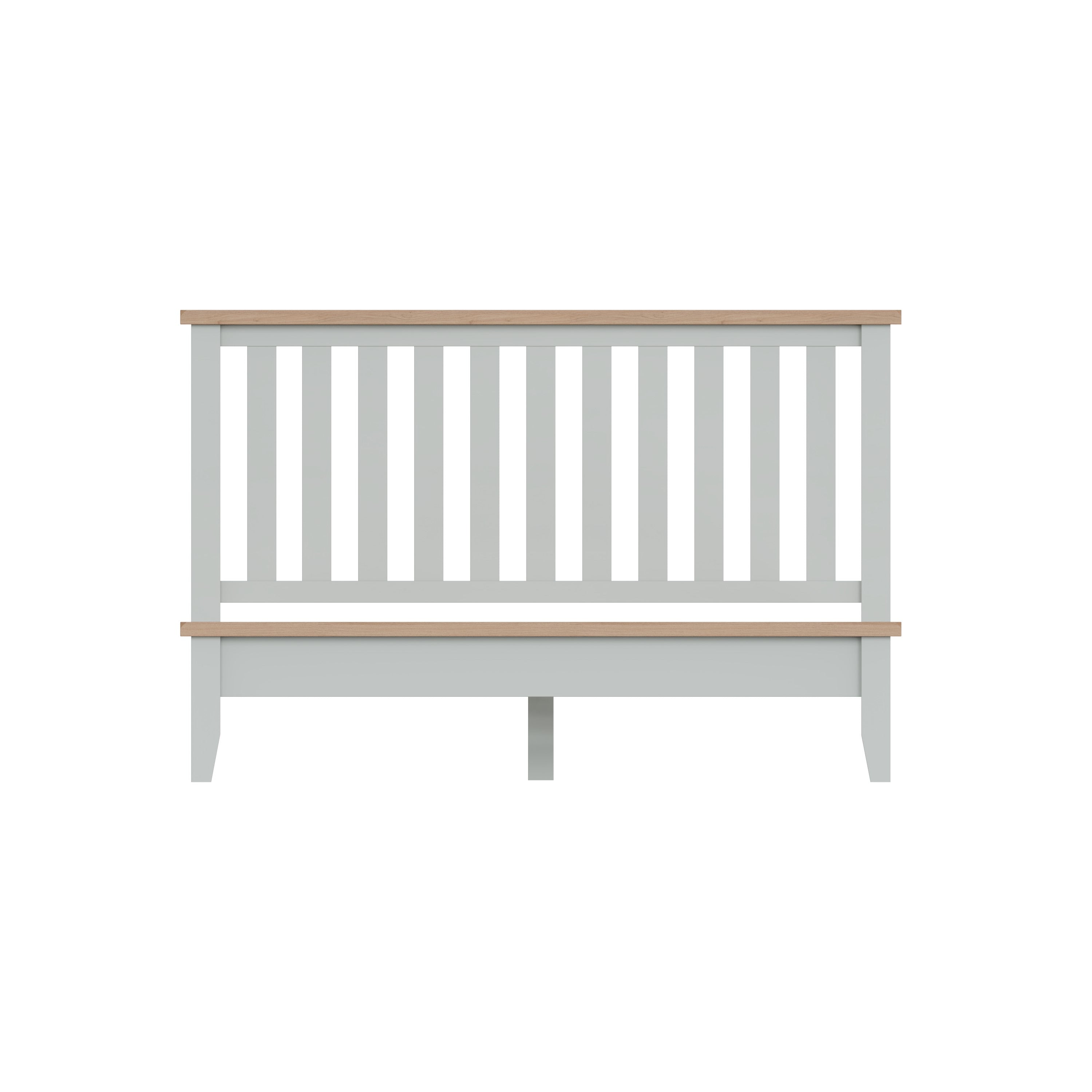 Cotswold Grey Painted & Oak Bed - 6ft