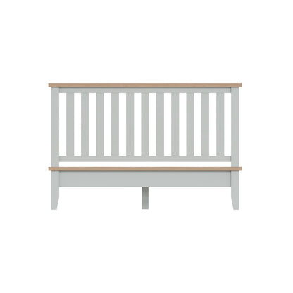 Cotswold Grey Painted & Oak Bed - 6ft