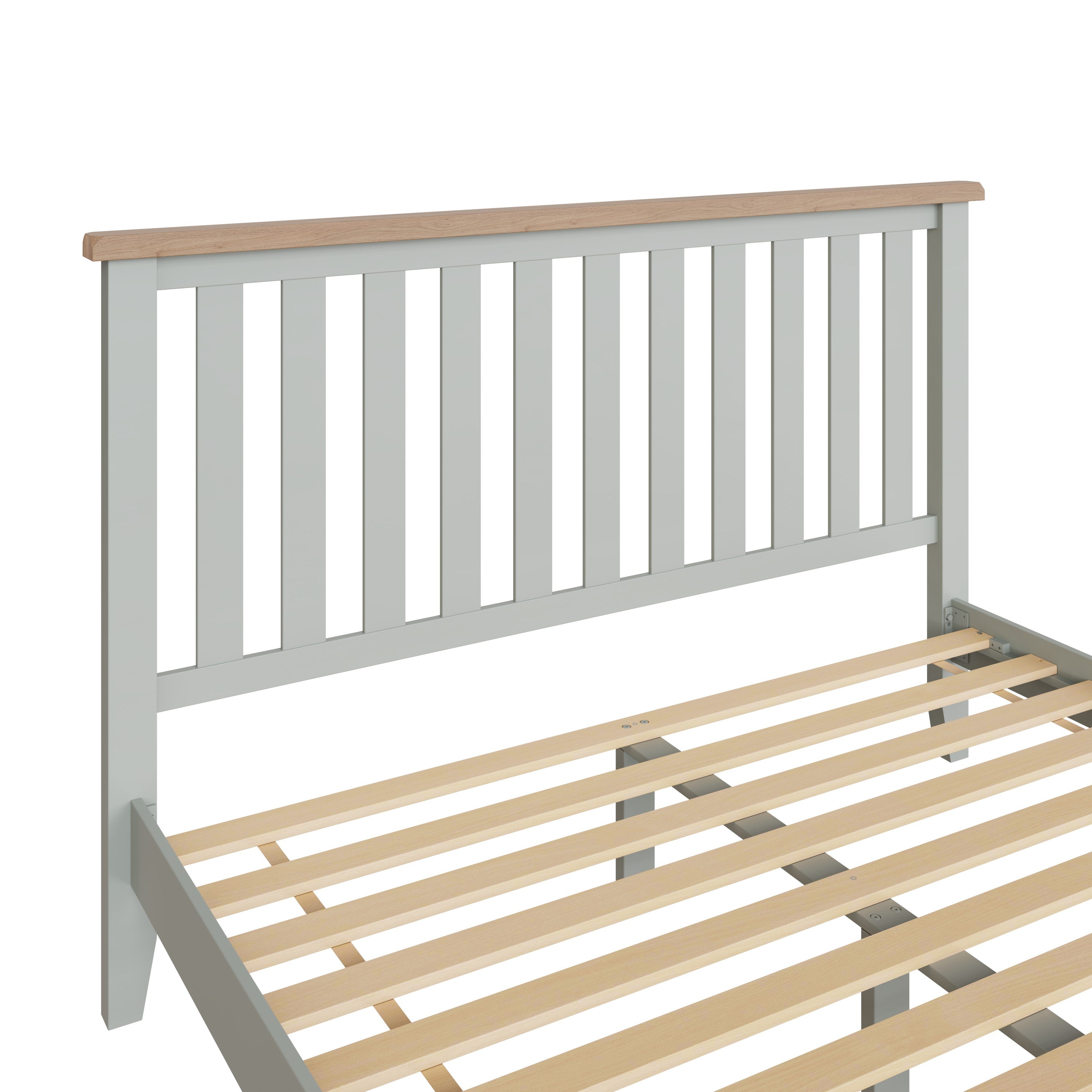 Cotswold Grey Painted & Oak Bed - 6ft