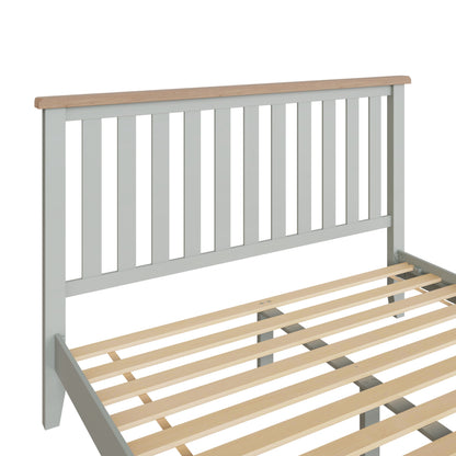 Cotswold Grey Painted & Oak Bed - 6ft
