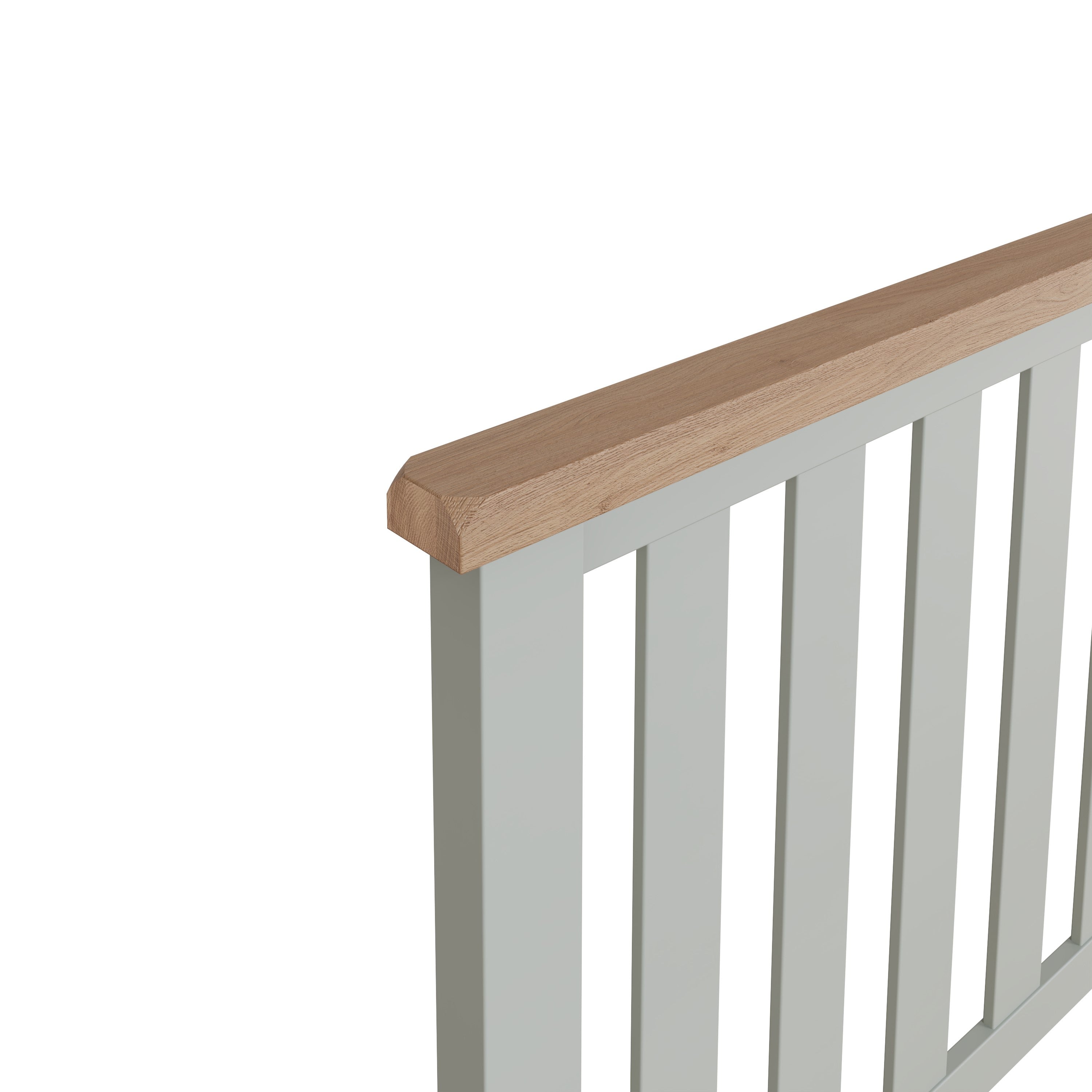 Cotswold Grey Painted & Oak Bed - 6ft