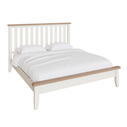 Cotswold White Painted & Oak Bed - 6ft