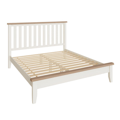 Cotswold White Painted & Oak Bed - 6ft