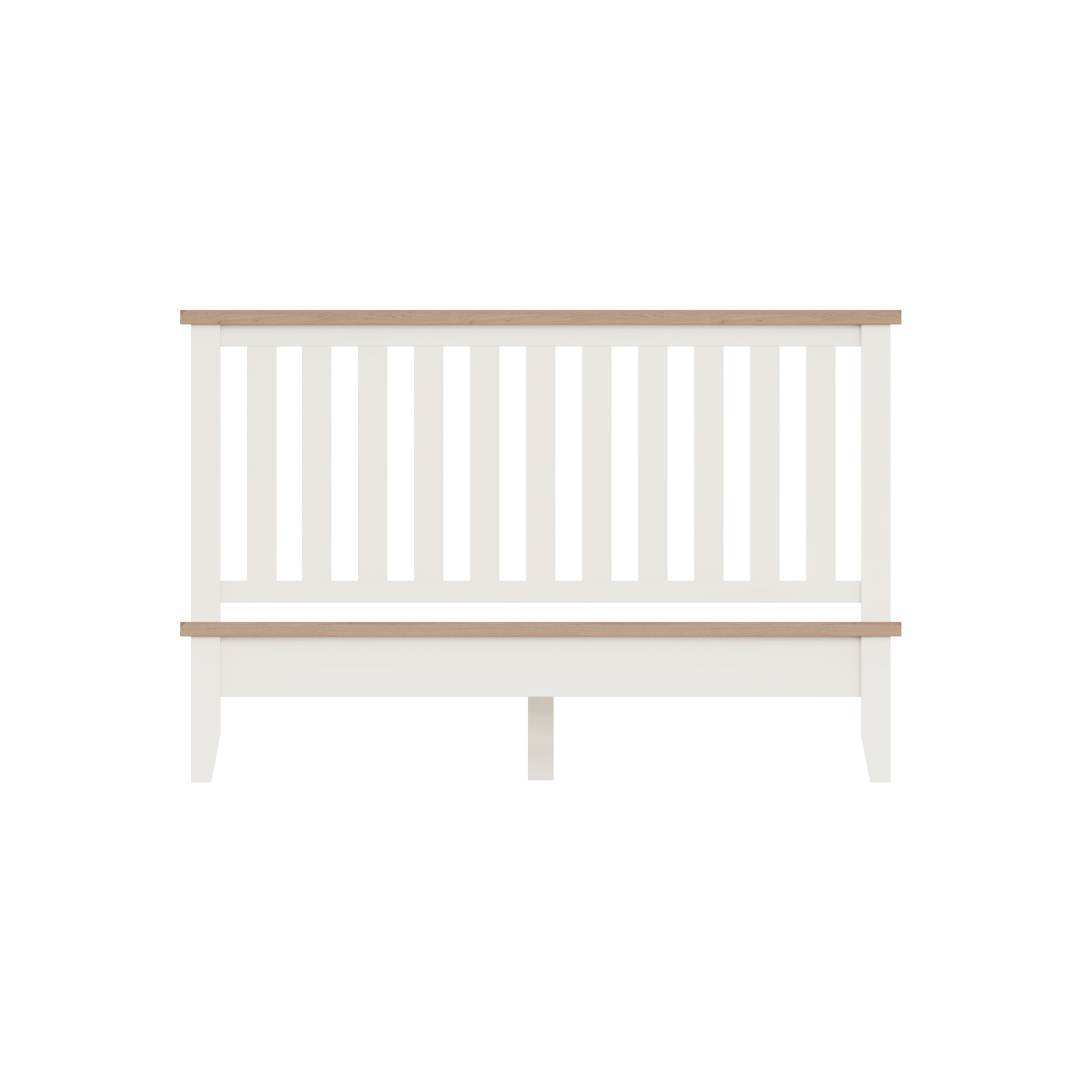 Cotswold White Painted & Oak Bed - 6ft