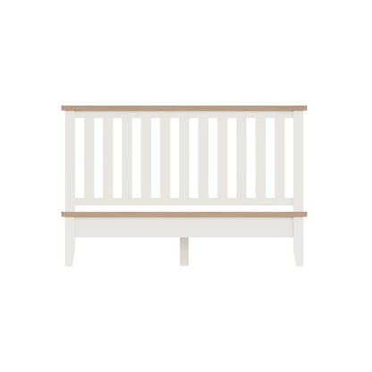 Cotswold White Painted & Oak Bed - 6ft