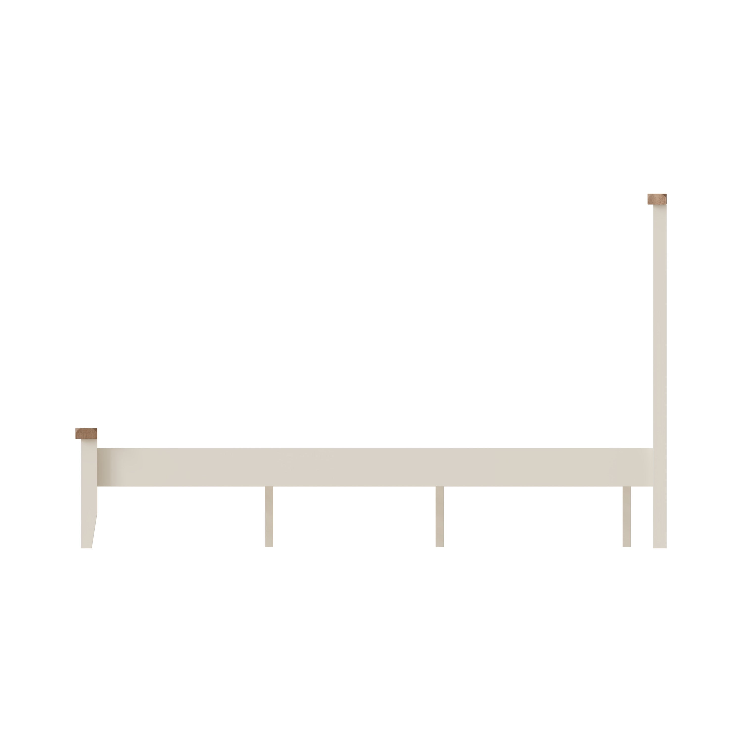 Cotswold White Painted & Oak Bed - 6ft