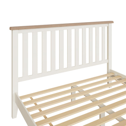 Cotswold White Painted & Oak Bed - 6ft
