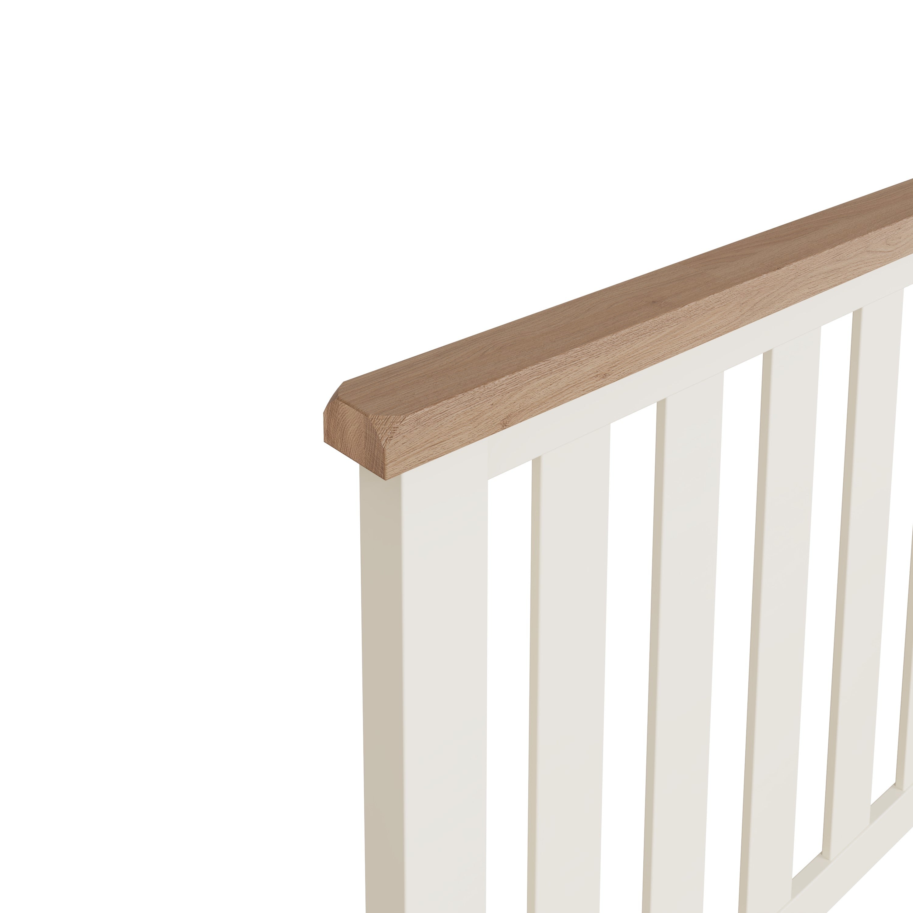 Cotswold White Painted & Oak Bed - 6ft