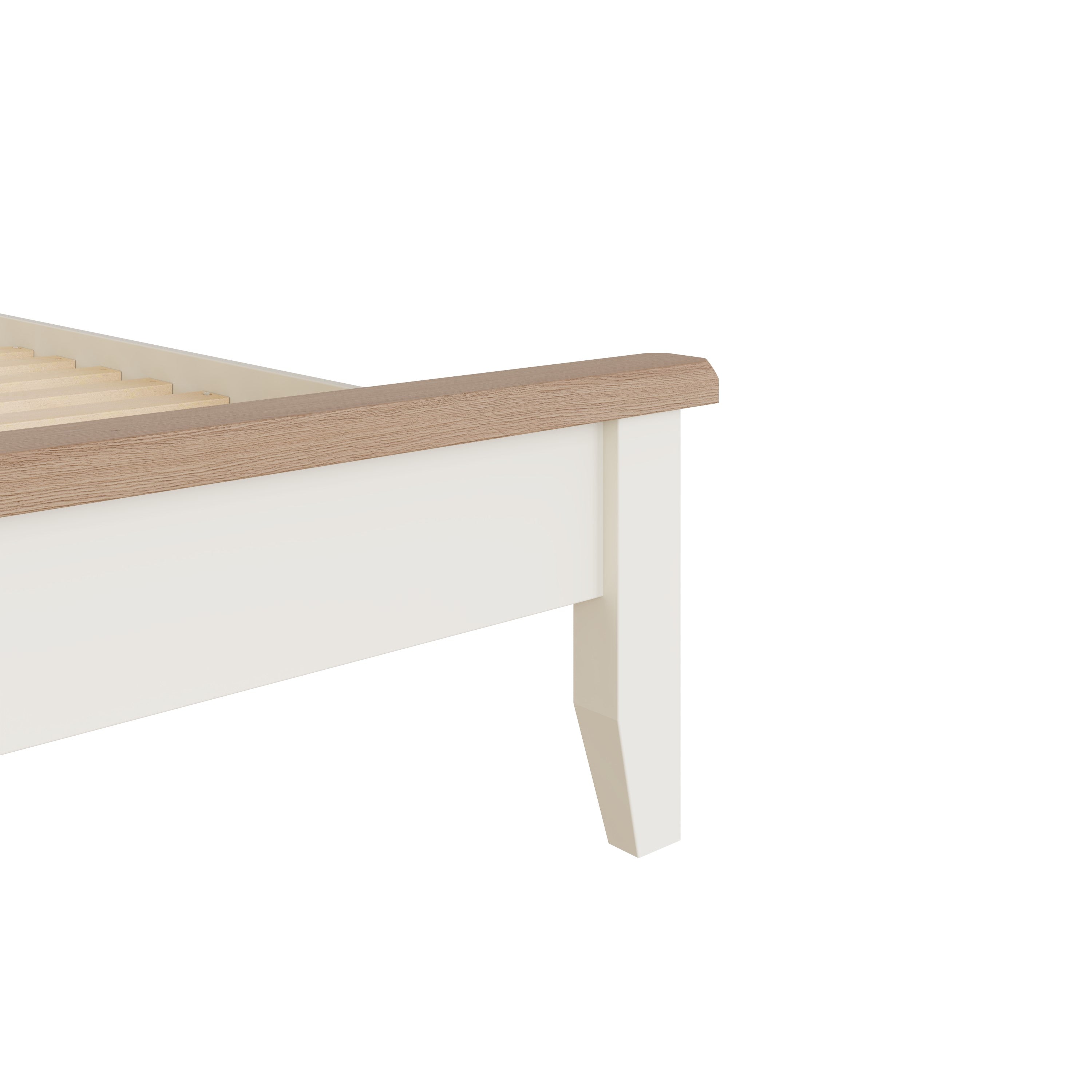 Cotswold White Painted & Oak Bed - 6ft