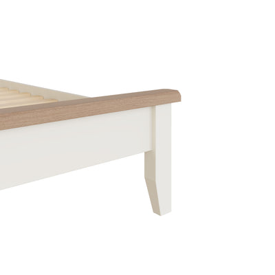 Cotswold White Painted & Oak Bed - 6ft