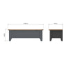 Cotswold Charcoal Painted & Oak Blanket Box
