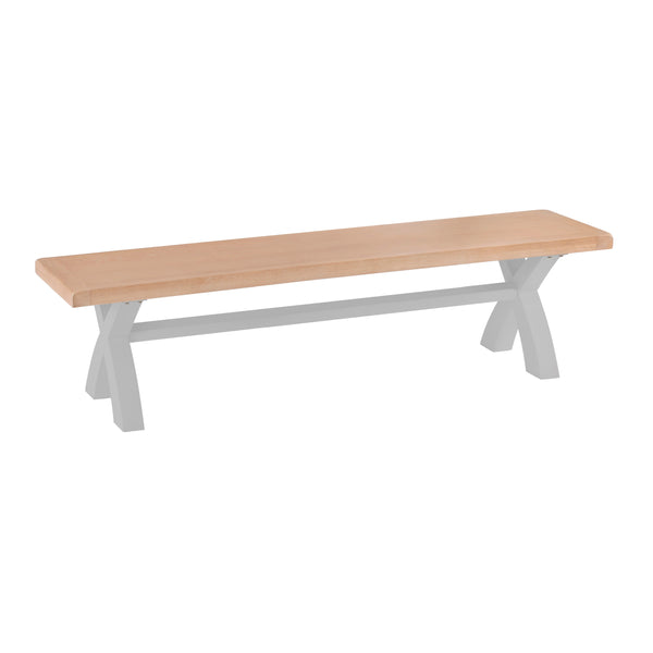 Cotswold Grey Painted & Oak Dining Bench