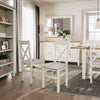 Cotswold White Painted & Oak Dining Chair - Cross Back