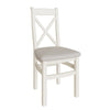 Cotswold White Painted & Oak Dining Chair - Cross Back